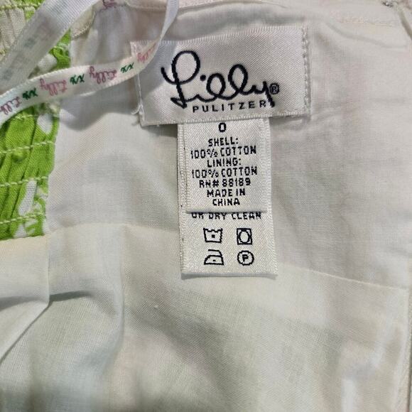 Lilly Pulitzer Strapless Pink and Green Fish Print Dress Size 0 Beachy Vacation - Picture 11 of 14